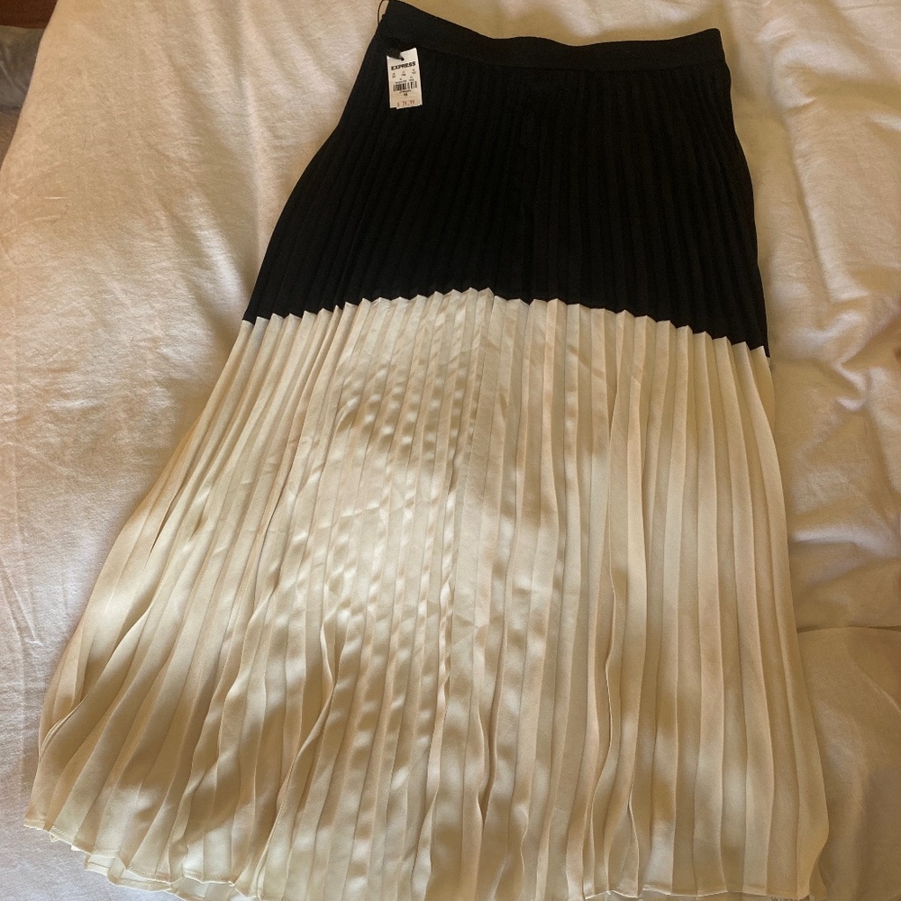 Express Pleated Midi Skirt